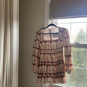 Agua Bendita Elegant Patterned Dress